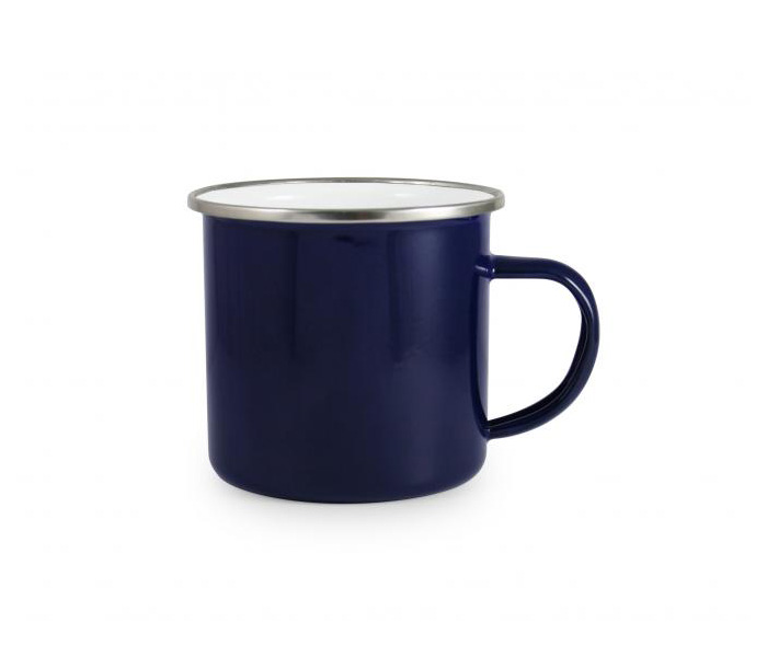 Blue & White Duo Enamel Printed Mug