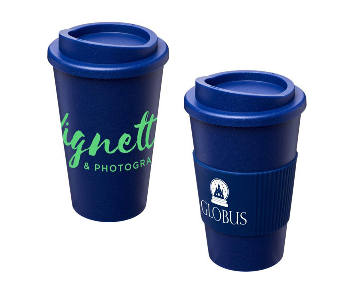 Blue Americano® Midnight 350ml Tumbler with and without a Grip