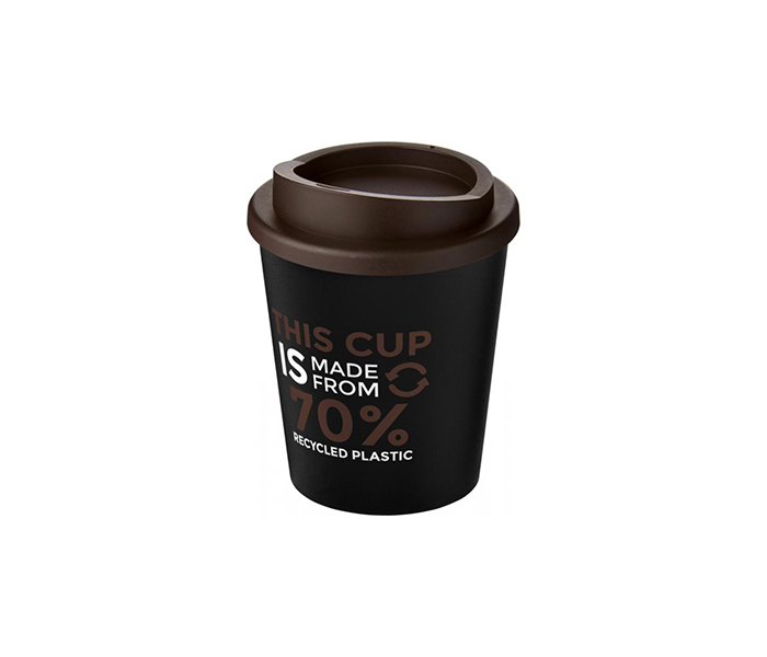 Brown Americano® Espresso Eco 250ml Recycled Tumbler with Twist-On Lid