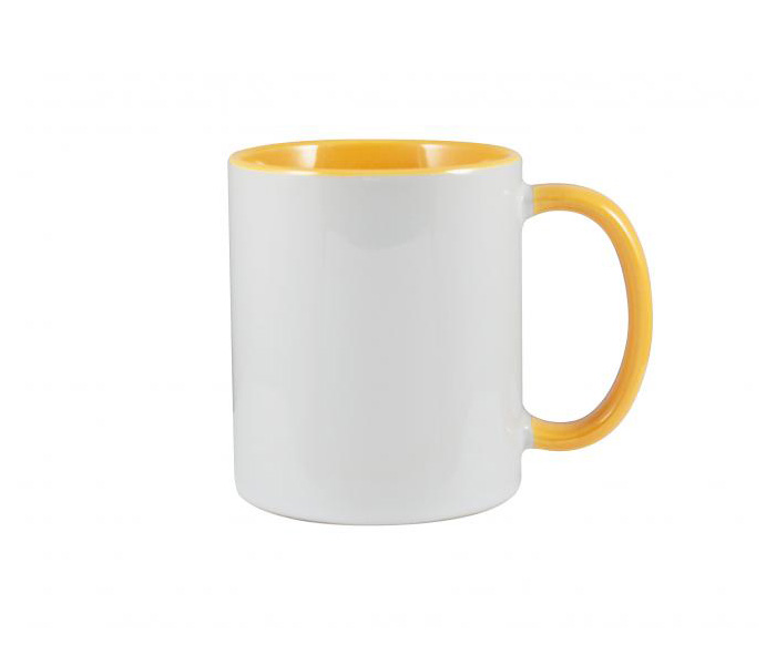 Light Yellow Durham Two Tone Duraglaze Full Colour Mug