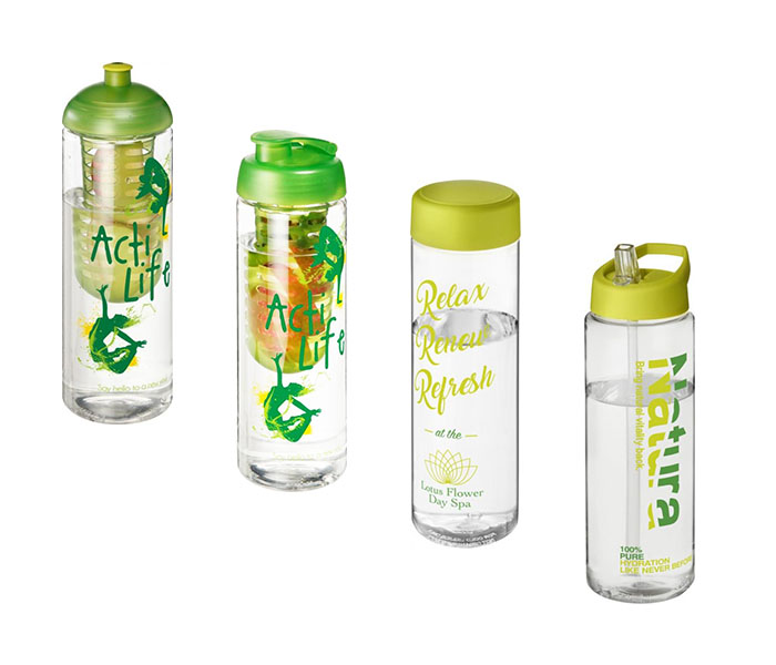 Lime Green H<sub>2</sub>O Active® Vibe 850ml Sports Bottle - Lime Green Lids/Fittings