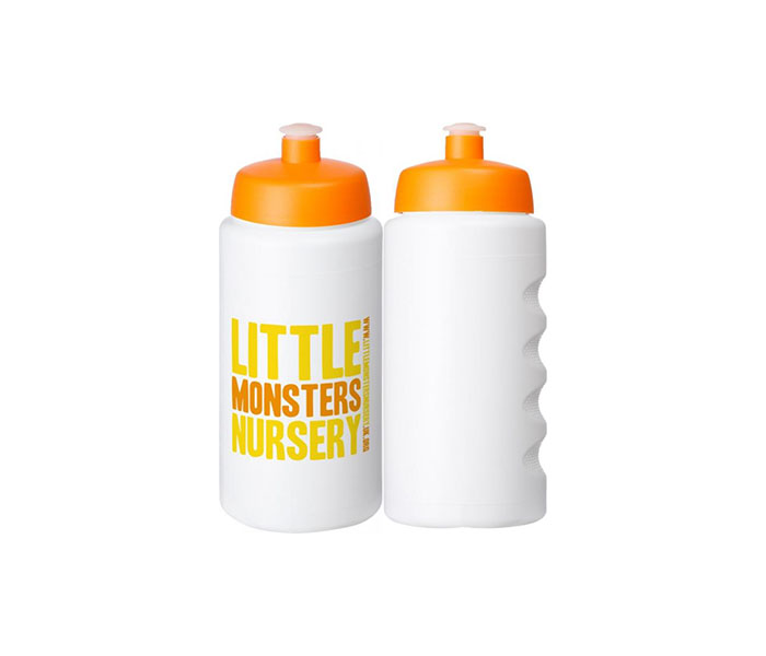 Orange Baseline Plus® Grip 500ml Sports Bottle - White with Orange Sports Lid