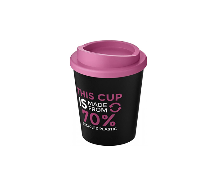 Pink Americano® Espresso Eco 250ml Recycled Tumbler with Twist-On Lid
