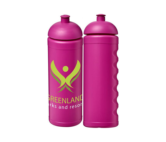Pink Baseline Plus® Grip 750ml Sports Bottles with Dome Lid