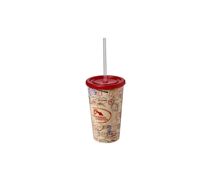 Red Brite-Americano® 350ml Double-Walled Stadium Cup