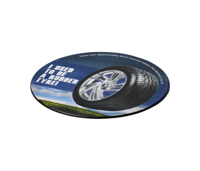 Custom Printed Tyre Brite Mat Coaster - Round Coaster