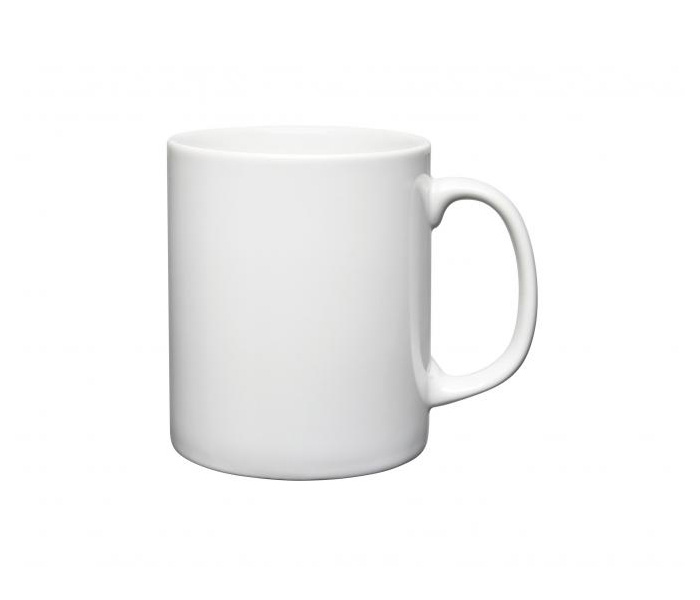 White Durham Printed Mug