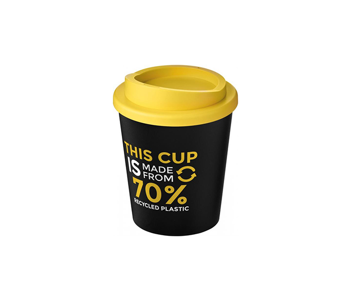 Yellow Americano® Espresso Eco 250ml Recycled Tumbler with Twist-On Lid