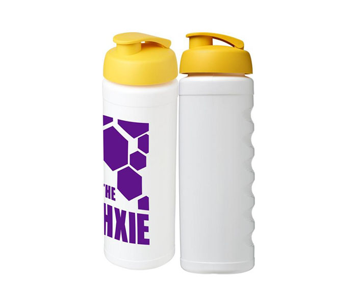 Yellow Baseline Plus® Grip 750ml Sports Bottles with Yellow Flip Lid